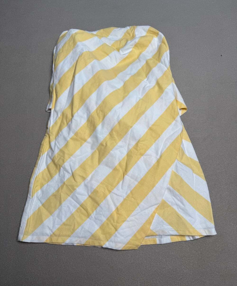 Sabo Luxe Dress Size XS Yellow White Striped Tie Back